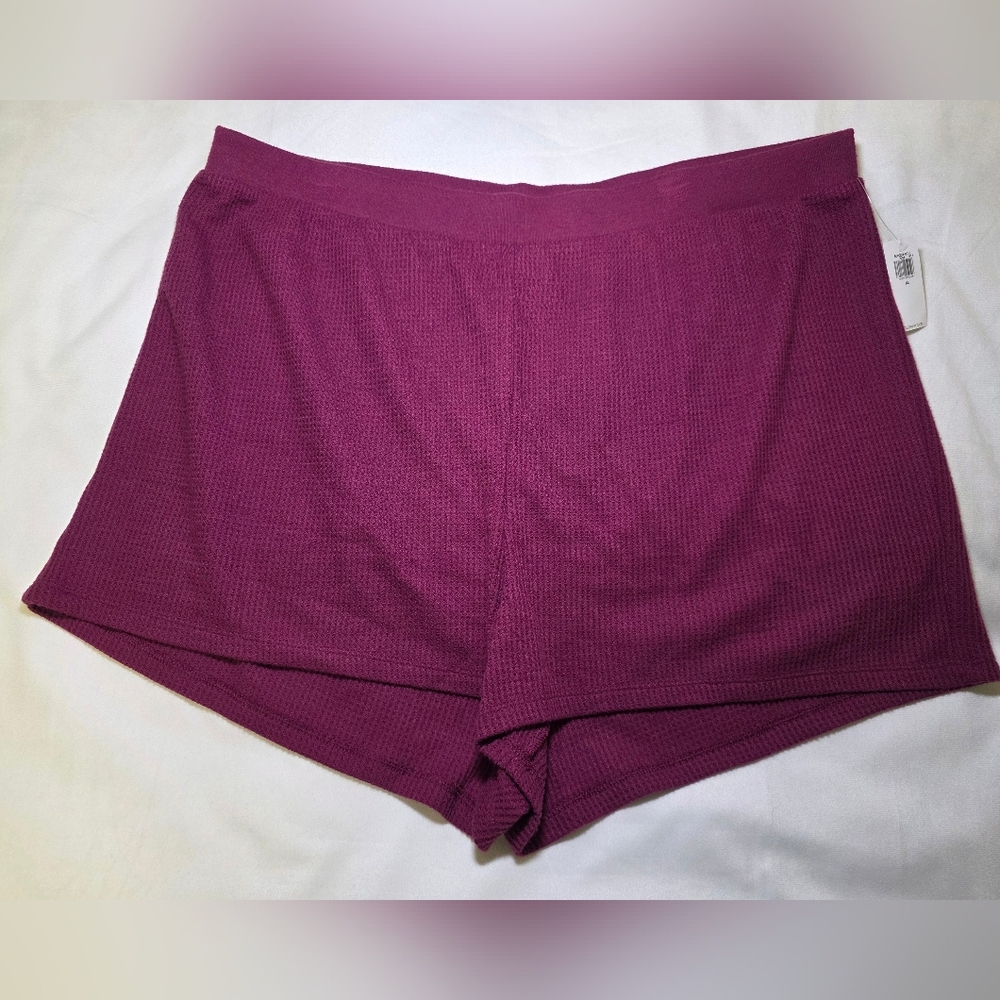 Old Navy High Waisted Waffle Knit Super Soft Pajama Shorts- Women's Size XL NWT